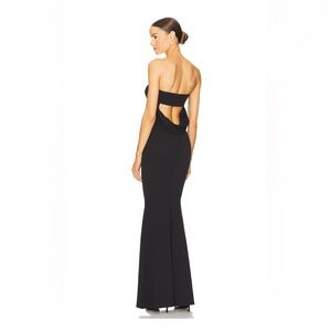 Katie May Black Strapless Gown